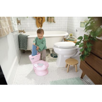 Ingenuity - Detská toaleta so zvukom MY SIZE ružová 2xAAA