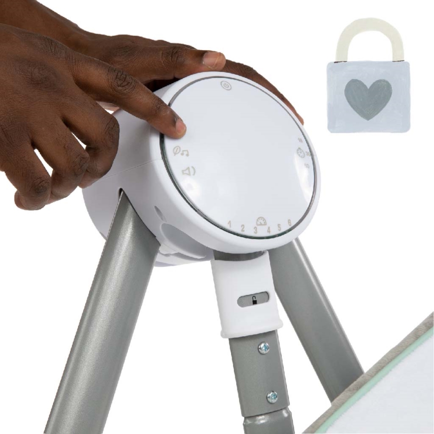 Ingenuity - Detská vibrujúca hojdačka s melódiou ANYWAY SWAY RAY 4xLR14