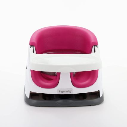 Ingenuity - Podsedák na jedálenskú stoličku 2v1 BABY BASE ružová