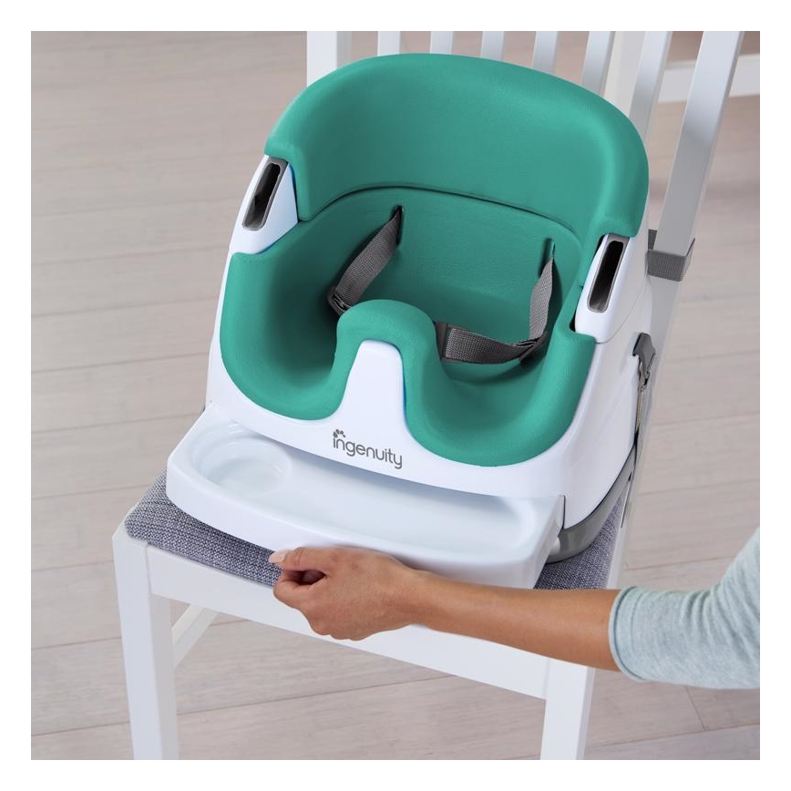Ingenuity - Podsedák na jedálenskú stoličku 2v1 BABY BASE tyrkysová
