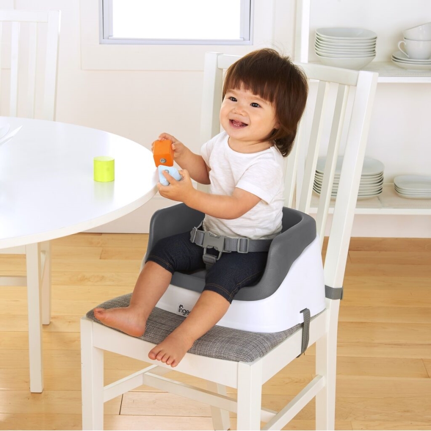 Ingenuity - Podsedák na jedálenskú stoličku 2v1 SMARTCLEAN TODDLER šedá