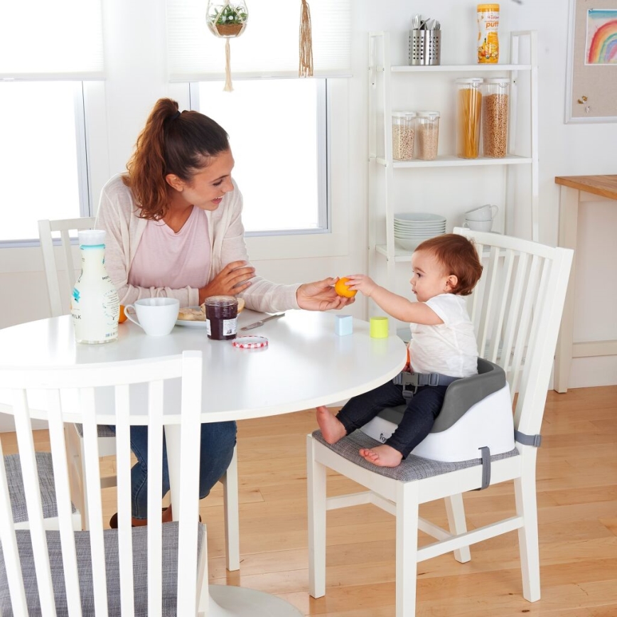 Ingenuity - Podsedák na jedálenskú stoličku 2v1 SMARTCLEAN TODDLER šedá