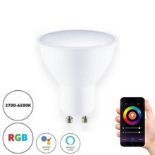 Inteligentná LED RGB stmievateľná žiarovka GU10/5W/230V 2700-6500K WiFi Tuya