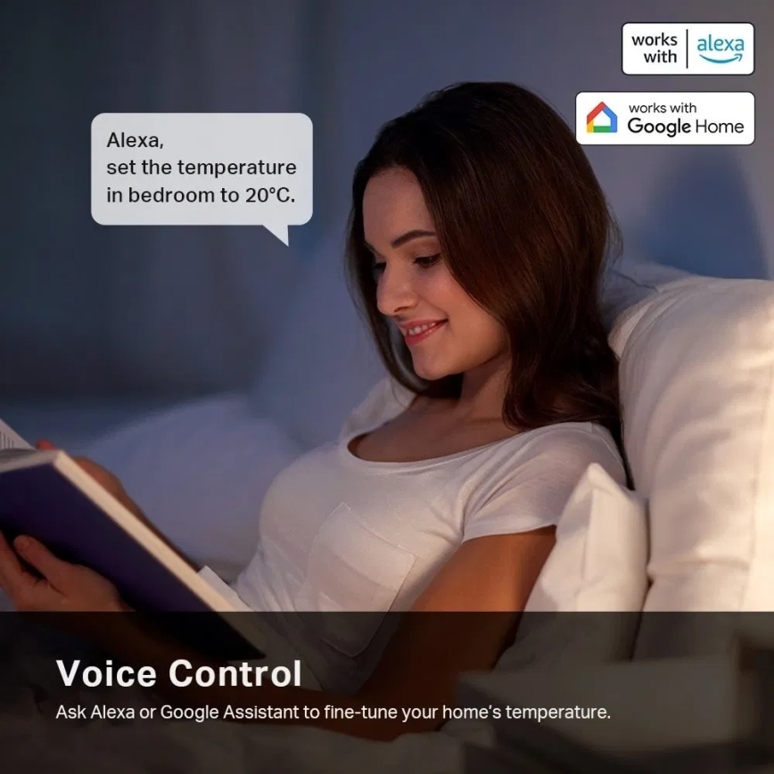 Inteligentná termostatická hlavica s LCD displejom 2xAA Tuya