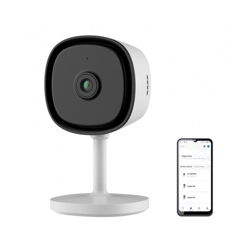 Inteligentná vnútorná kamera so senzorom Full HD 1080p 5V Wi-Fi biela