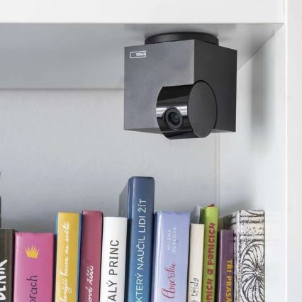 Inteligentná vnútorná otočná kamera so senzorom pohybu GoSmart 5V Wi-Fi Tuya čierna