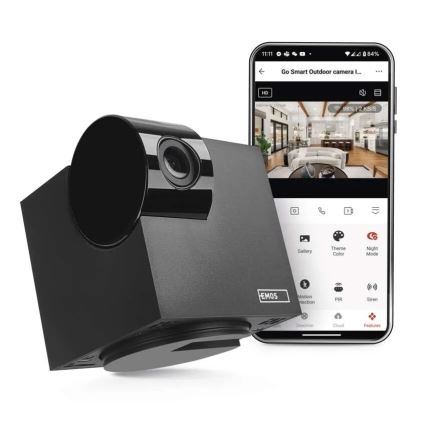 Inteligentná vnútorná otočná kamera so senzorom pohybu GoSmart 5V Wi-Fi Tuya čierna
