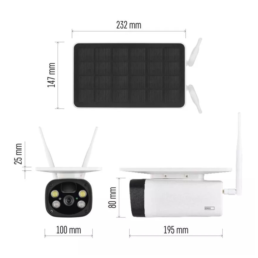 Inteligentná vonkajšia IP kamera GoSmart 3,5W/5V 8800 mAh IP55