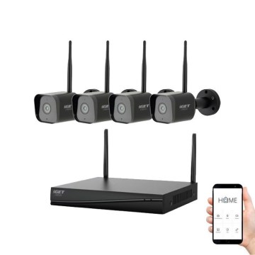 Inteligentný kamerový systém + 4x kamera so senzorom 2K+ 12V IP65 Wi-Fi Tuya