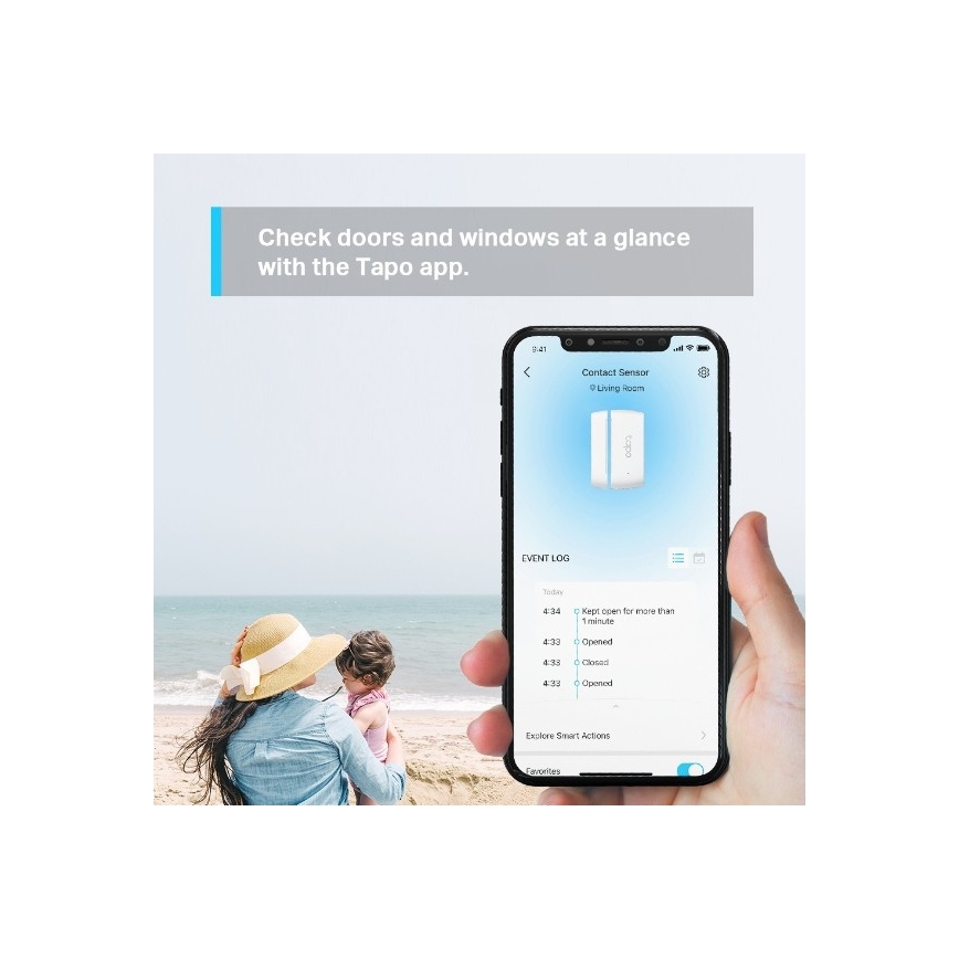 Inteligentný kontaktný senzor 1xCR2032