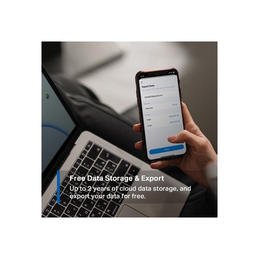 Inteligentný senzor na meranie teploty a vlhkosti 1xCR2450