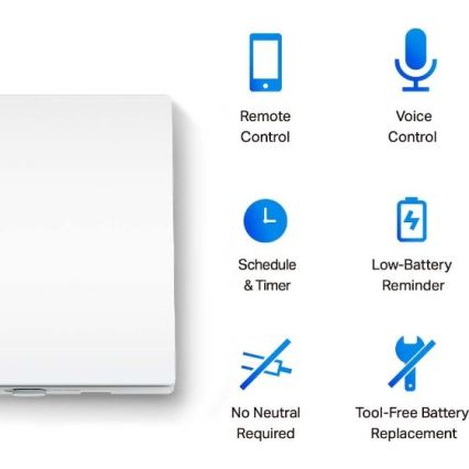 Inteligentný svetelný vypínač 2xAAA