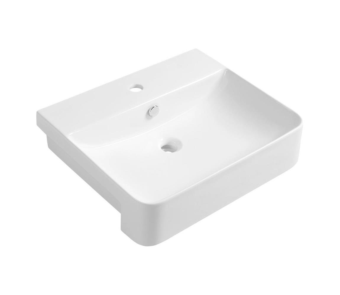 Isvea - Polozapustené umývadlo SOTT AQUA 59x49 cm keramika/biela 10SQ51058