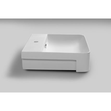 Isvea - Polozapustené umývadlo SOTT AQUA 59x49 cm keramika/biela