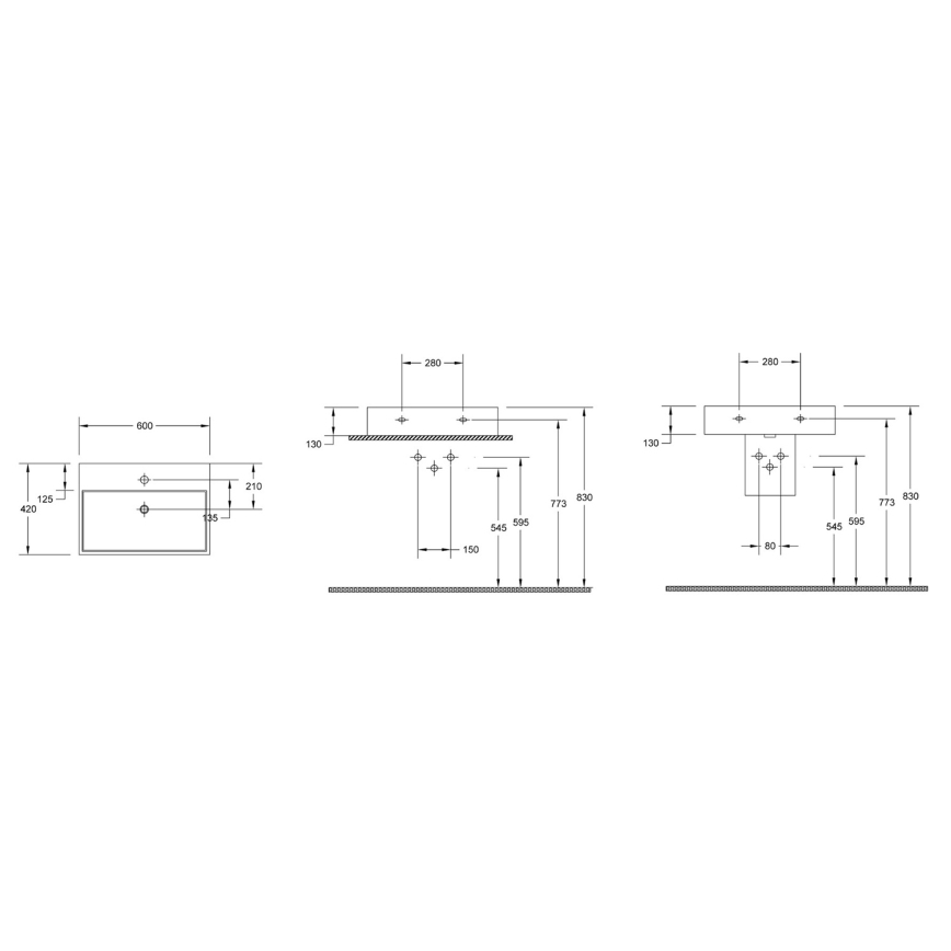 Isvea - Umývadlo na dosku PURITY 60x42 cm keramika/biela