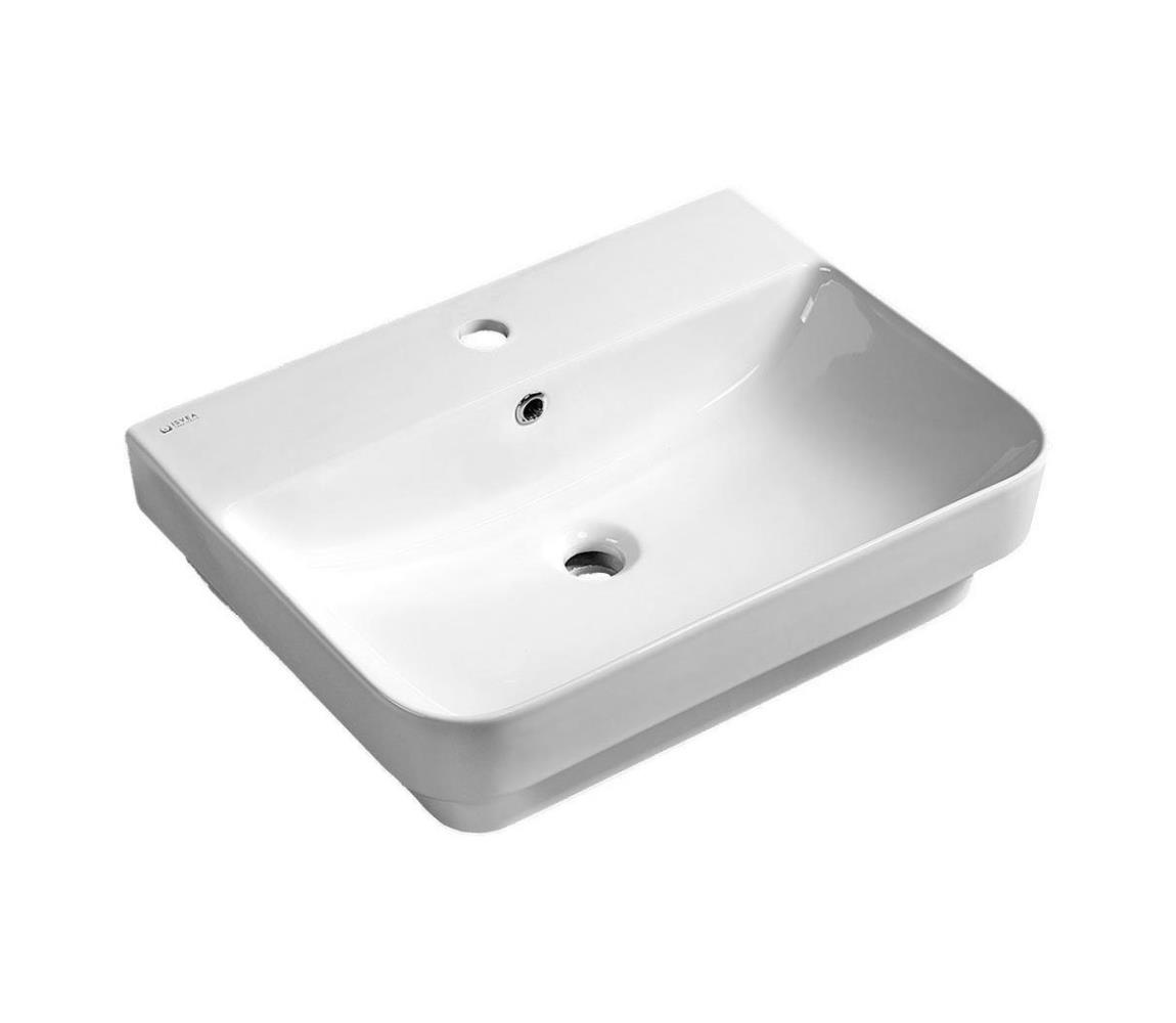 Isvea - Umývadlo na dosku SOTT AQUA 48x42 cm keramika/biela 10SQ50048
