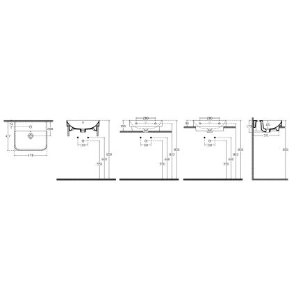 Isvea - Umývadlo na dosku SOTT AQUA 48x42 cm keramika/biela