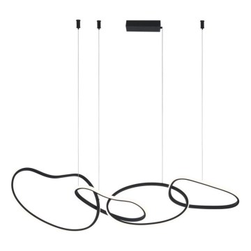 ITALUX - LED luster na lanku FONTE LED/60W/230V 3000/4000/6000K čierna