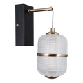 ITALUX - LED nástenné svietidlo ALANI LED/6W/230V 3000K čierna/zlatá