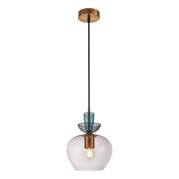 ITALUX - Luster na lane FANDA 1xE27/40W/230V zlatá/dymová sivá