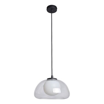 ITALUX - Luster na lanku AINALE 1xG9/7W/230V čierna/číra