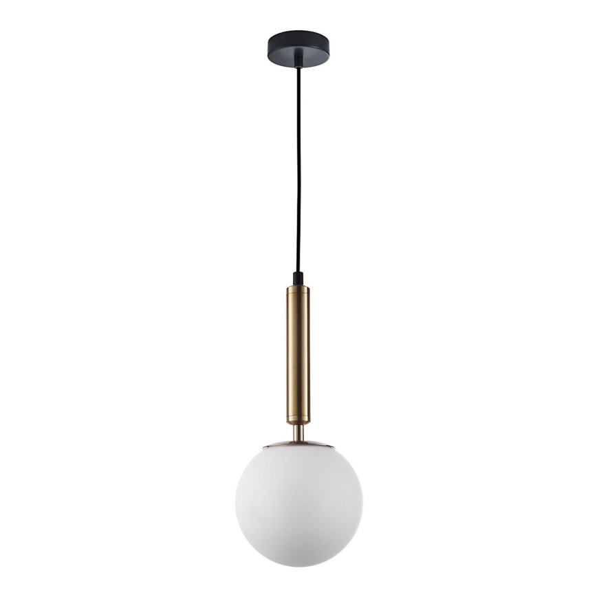 ITALUX - Luster na lanku RAVENA 1xE27/10W/230V čierna/zlatá