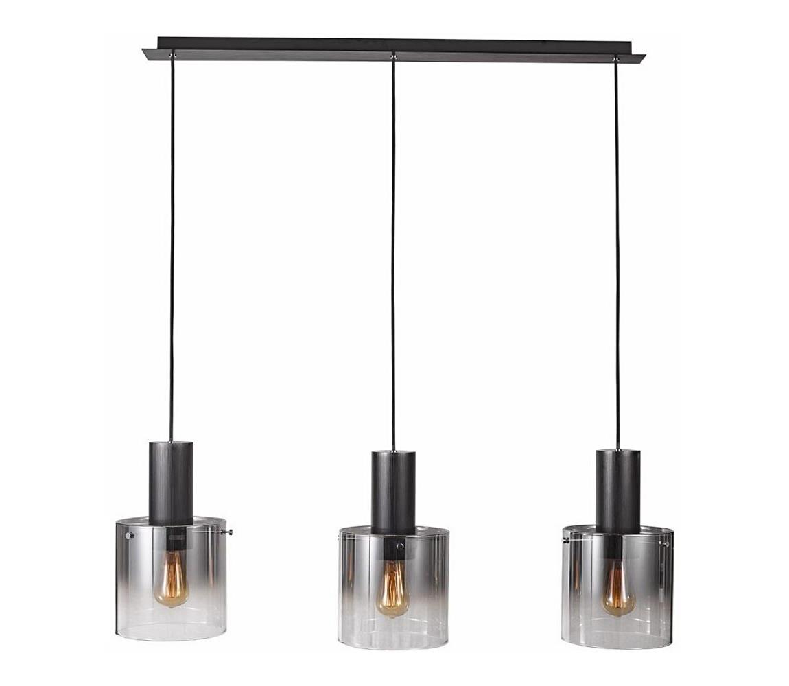 MD17076-3B BK - Luster na lanku JAVIER 3xE27/60W/230V