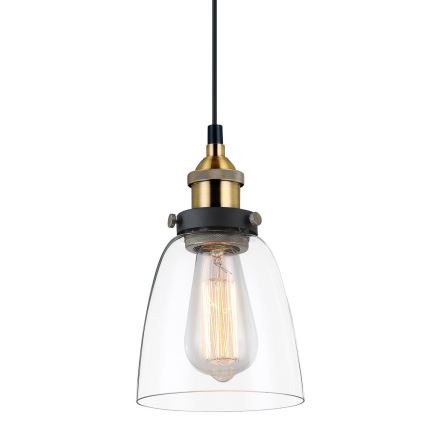 ITALUX - Luster na lanku FRANCIS 1xE27/40W/230V čierna/zlatá