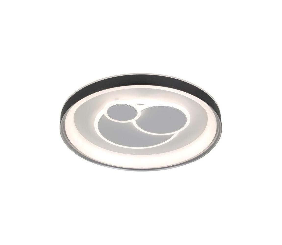 PLF-54205-BK-WH - LED stmievateľné stropné svietidlo FLORINA LED/46W/230V čierne +DO (diaľkové ovládanie) PLF-54205-BK-WH