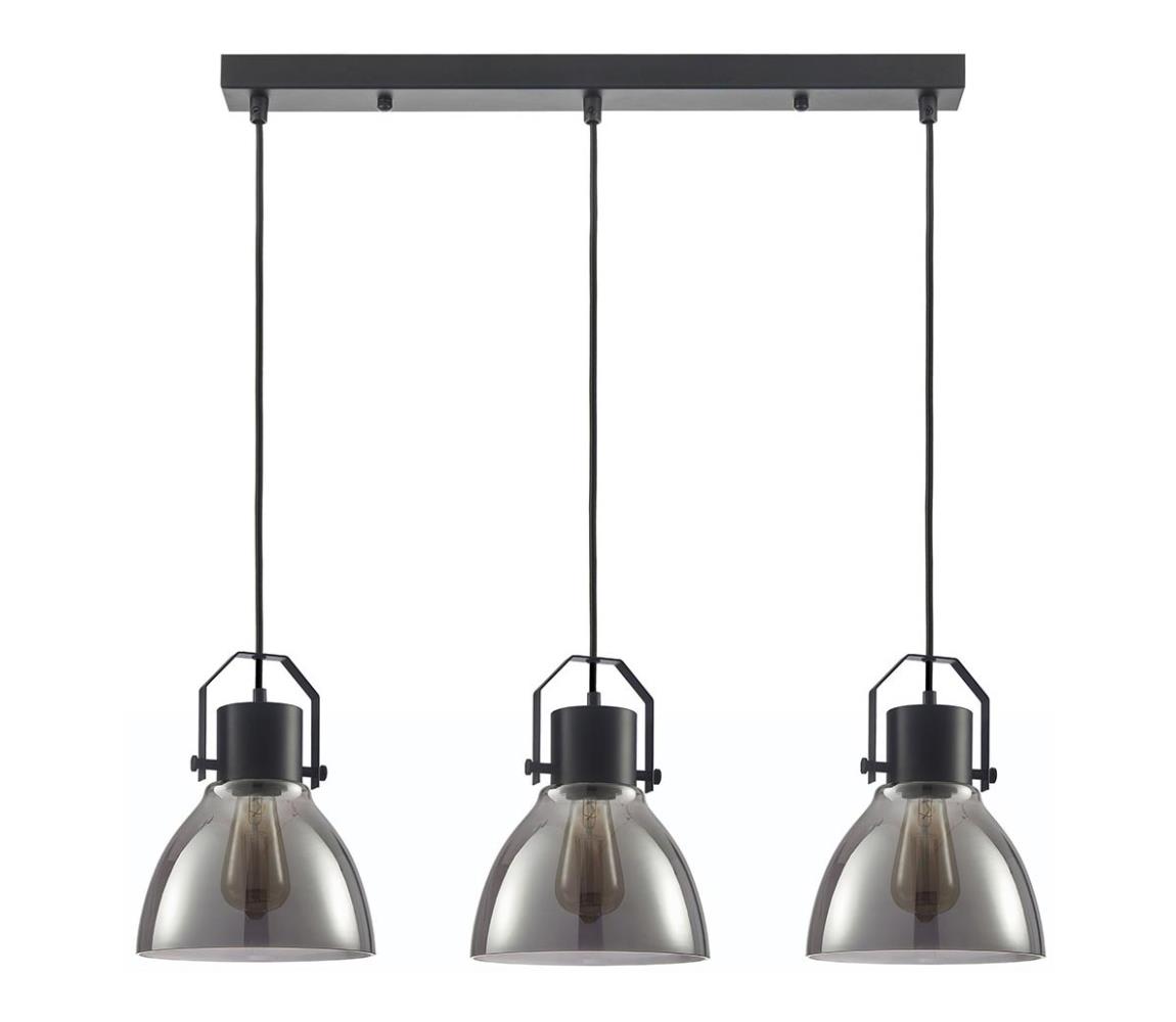 PND-22371-3-BK+SG - Luster na lanku DARLENA 3xE27/40W/230V čierna