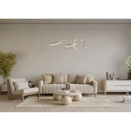 ITALUX - LED závesný luster na lanku FONTE LED/60W/230V 3000/4000/6000K zlatá