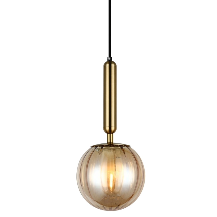 ITALUX - Luster na lanku RAVENA 1xE27/5W/230V mosadz