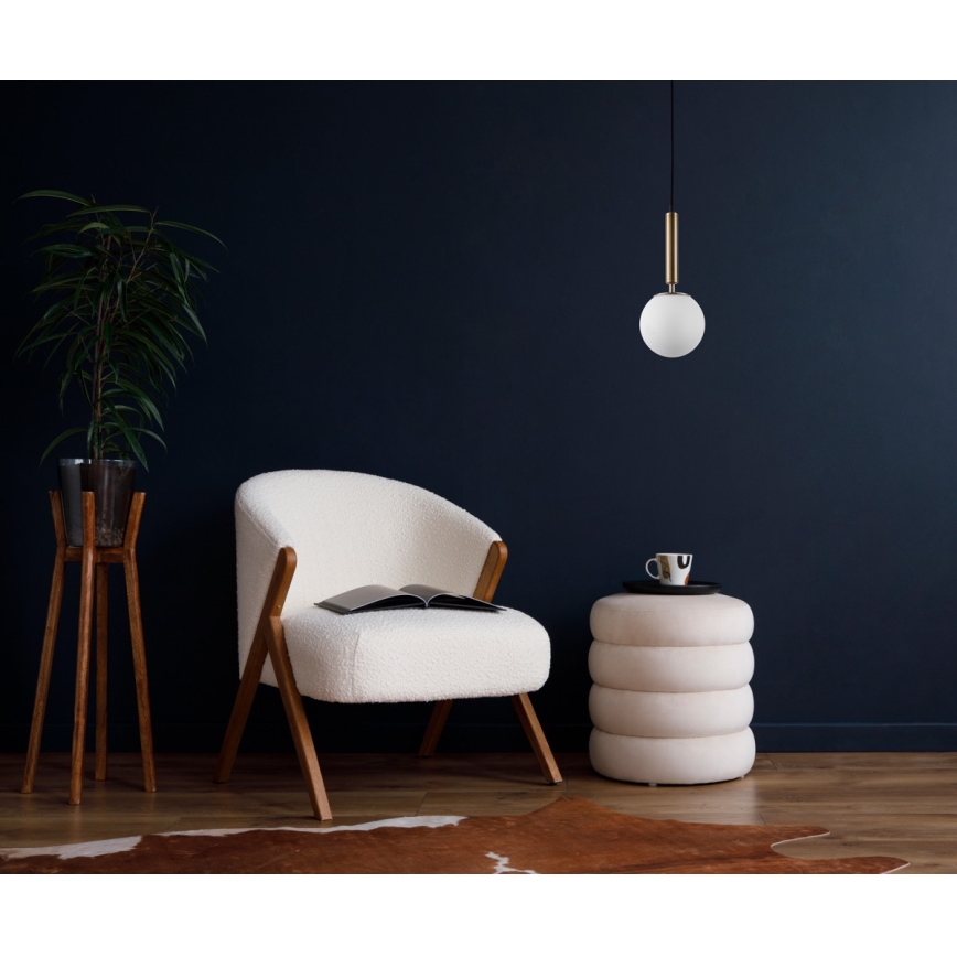 ITALUX - Luster na lanku RAVENA 1xE27/10W/230V čierna/zlatá