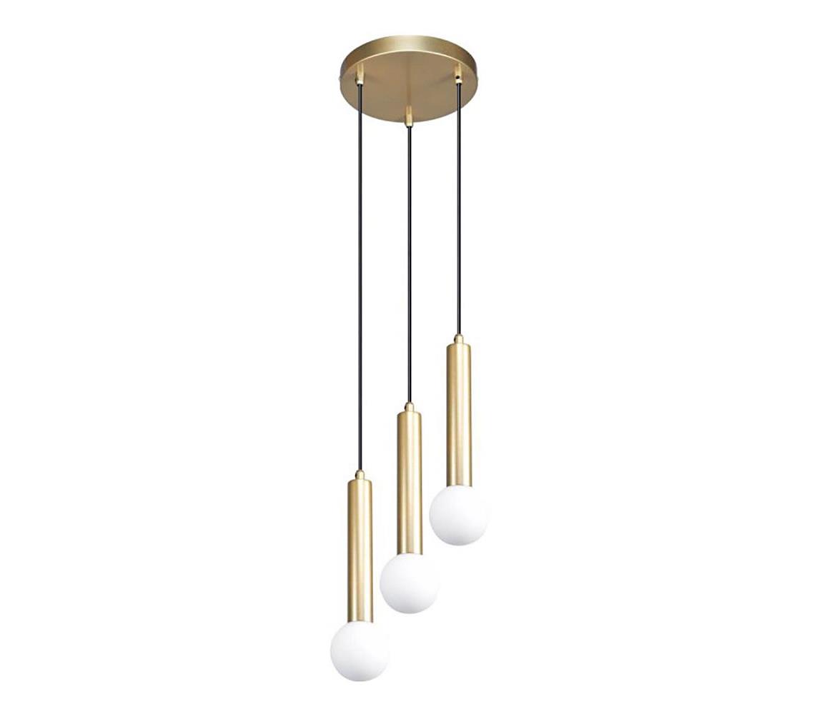 PND-33574-3-GD - Luster na lanku FILANO 3xG9/5W/230V zlatý PND-33574-3-GD