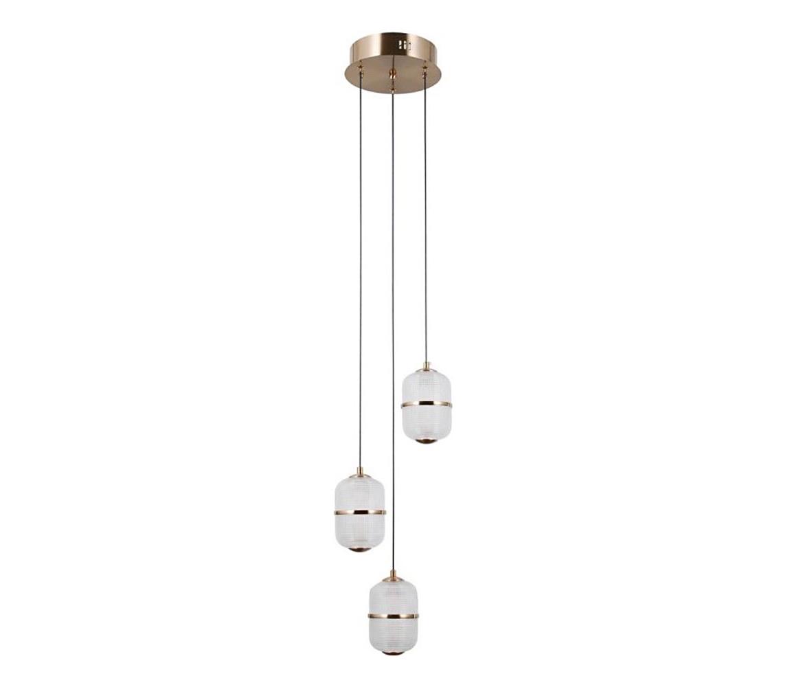PND-34375-3-HBR - LED luster na lane ALANI 3xLED/5W/230V 3000K zlatý PND-34375-3-HBR
