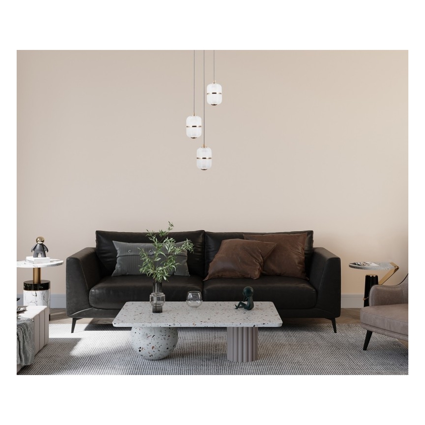 ITALUX - LED luster na lanku ALANI 3xLED/5W/230V 3000K zlatý