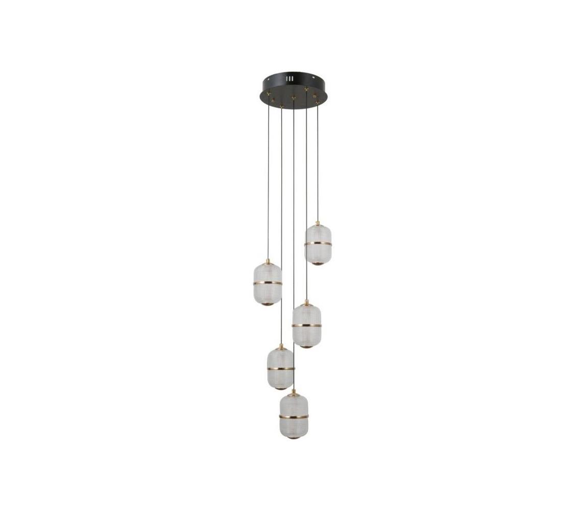 PND-34375-5-BK - LED luster na lanku ALANI 5xLED/5,6W/230V 3000K čierny PND-34375-5-BK
