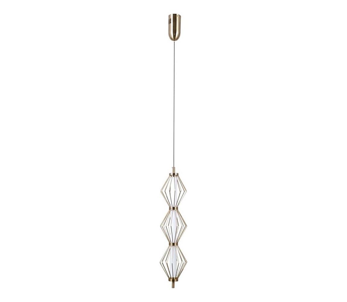 PND-34403-3V-HBR - LED závesný luster SEVILLA na lankách LED/15W/230V 3000K zlatý PND-34403-3V-HBR