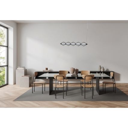 ITALUX - LED luster na lanku SEVILLA LED/25W/230V 3000K čierna