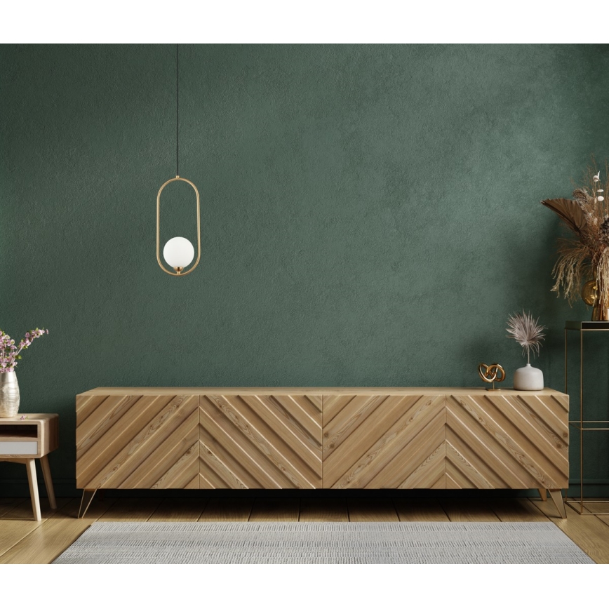 ITALUX - Luster na lanku LUPUS 1xG9/25W/230V čierna/zlatá