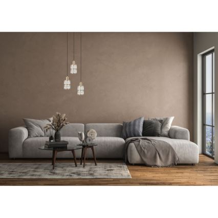 ITALUX - Závesný luster ALMA 3xE27/40W/230V zlatý