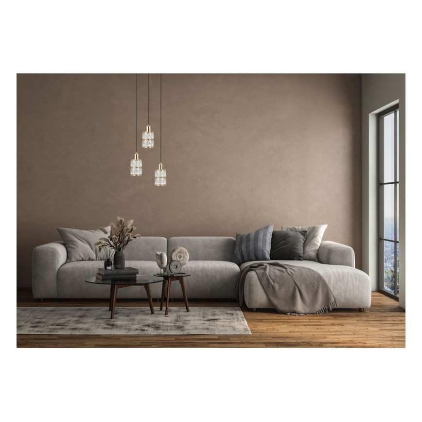 ITALUX - Závesný luster ALMA 3xE27/40W/230V zlatý