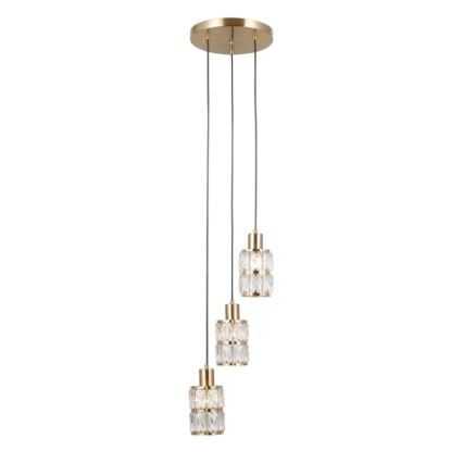 ITALUX - Závesný luster ALMA 3xE27/40W/230V zlatý