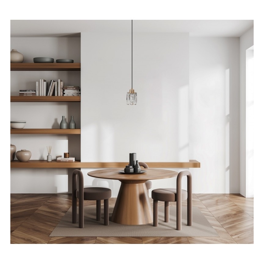 ITALUX - Luster na lanku TORNO 1xE14/40W/230V čierna/zlatá