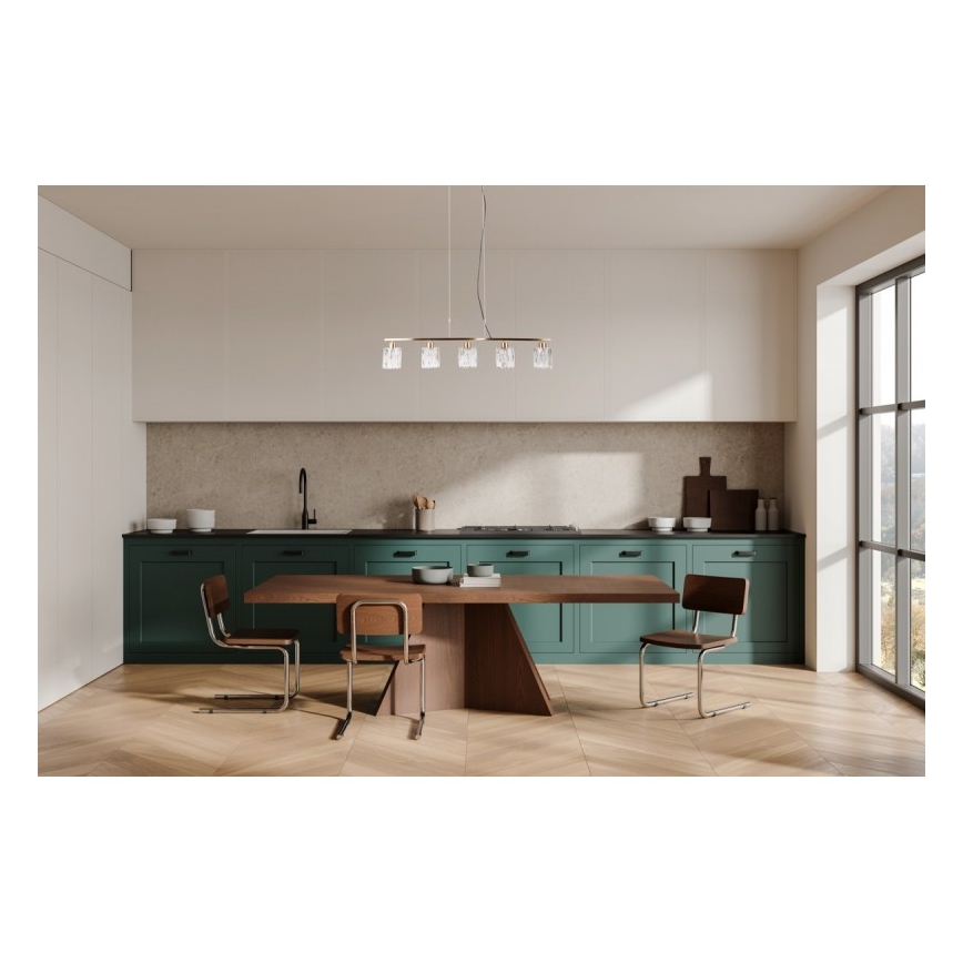 ITALUX - Luster na lanku SIMONA 5xE14/40W/230V zlatá