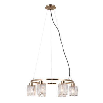 ITALUX - Závesný luster SIMONA 6xE14/40W/230V zlatý
