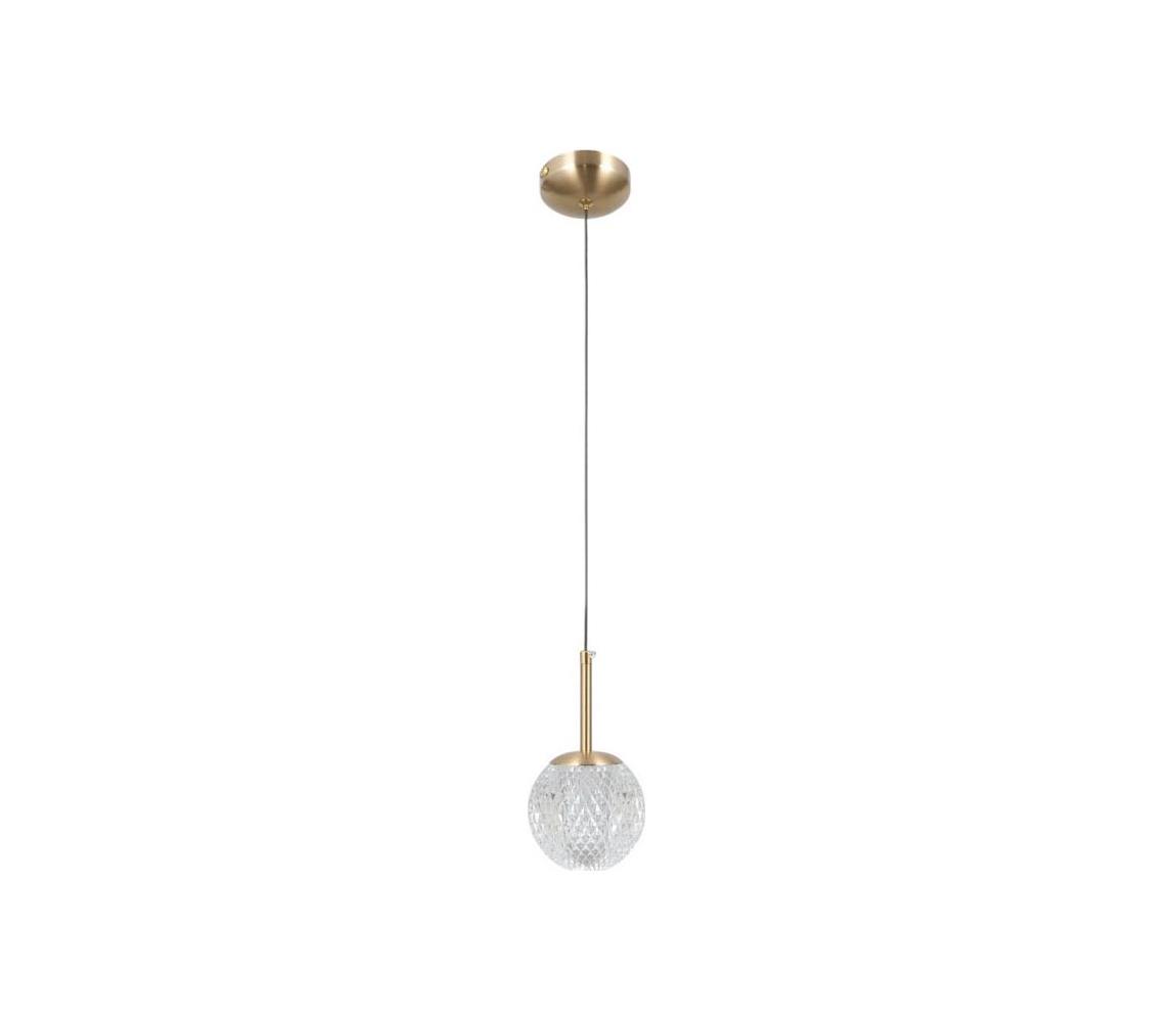PND-40827-1-HBR-CL - Závesný luster na lanku PADRI 1xG9/5W/230V zlatý PND-40827-1-HBR-CL