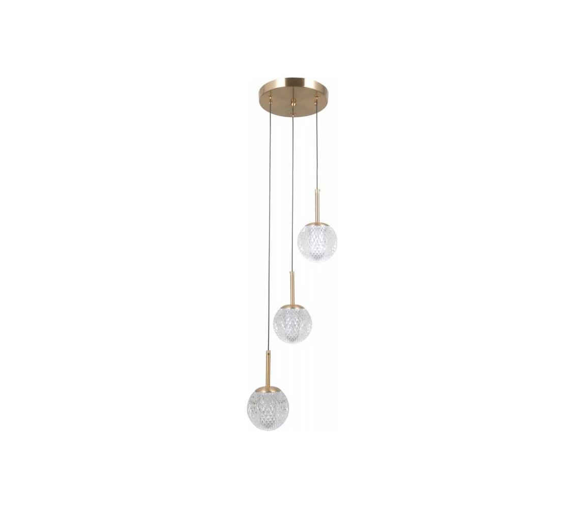 PND-40827-3-HBR-CL - Závesný luster PADRI na lanku 3xG9/5W/230V, zlatý PND-40827-3-HBR-CL