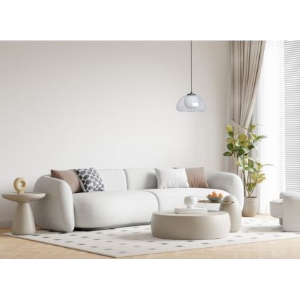 ITALUX - Luster na lanku AINALE 1xG9/7W/230V čierna/číra