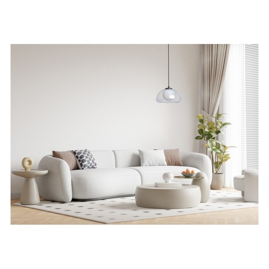 ITALUX - Luster na lanku AINALE 1xG9/7W/230V čierna/číra